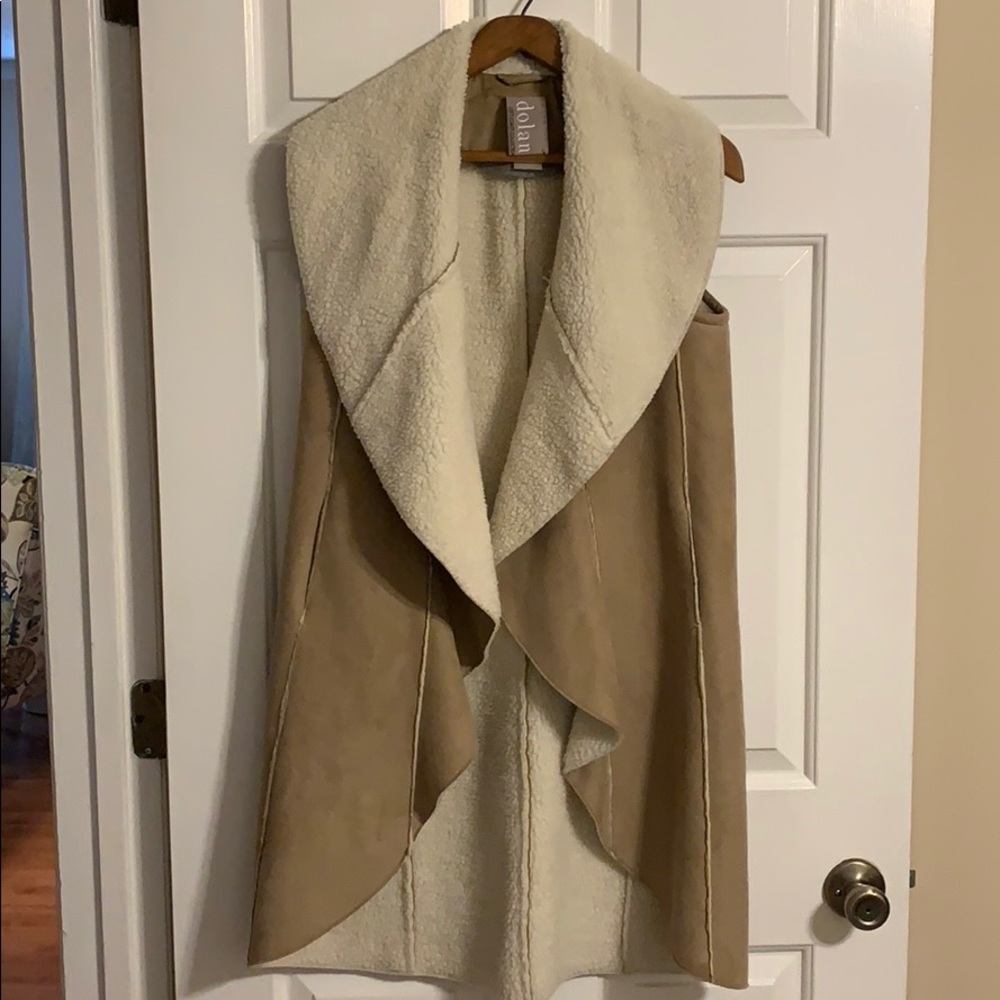•Dolan• Faux Suede/Shearling Long Vest from Anthro
